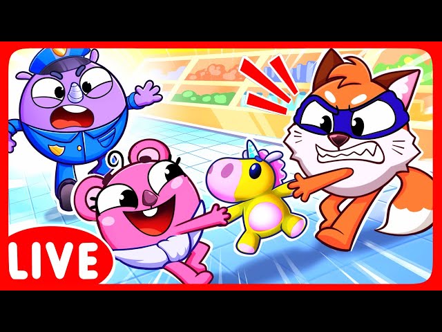 🔴LIVE 🚔 Super Police Patrol Team | Police Chase | Police Car | Nursery Rhymes & Kids Songs | BZ Club