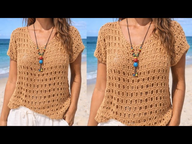 BLUSA DE CROCHÊ SIMPLES E MODERNA 2026
