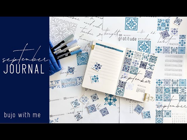 Mediterranean tile inspired bujo theme | creative journal