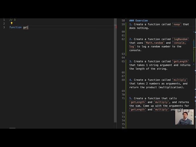 JavaScript 1  - Week 3 -  Functions Exercises