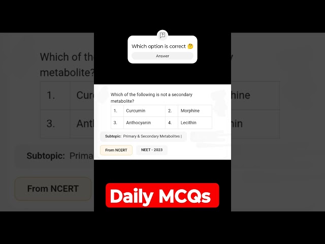 Daily MCQs #ncert #neet #pyq #biology