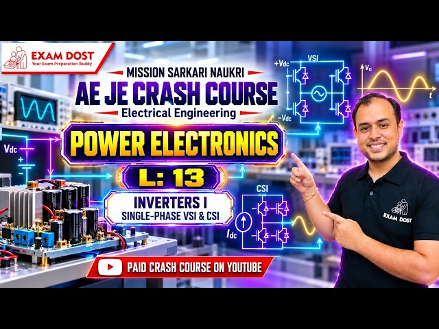 L: 13 - Single-Phase VSI & CSI | Power Electronics | AE JE Crash Course| Ankit goyal