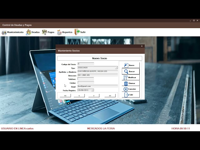 Mantenimiento Tabla Socios con Visual basic.Net 2019 y Sql Server.