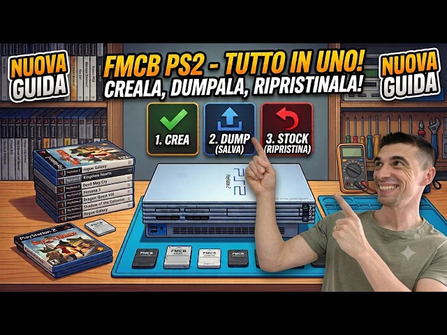 FMCB - Free MC boot PS2 - Come CREARLA, FARE IL DUMP O RIPRISTINARLA STOCK #ps2 #playtation #modding