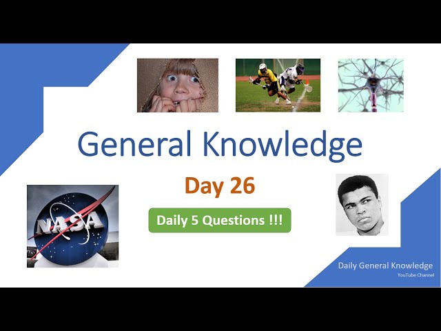 Daily General Knowledge - 26 (Just 1 Minute)