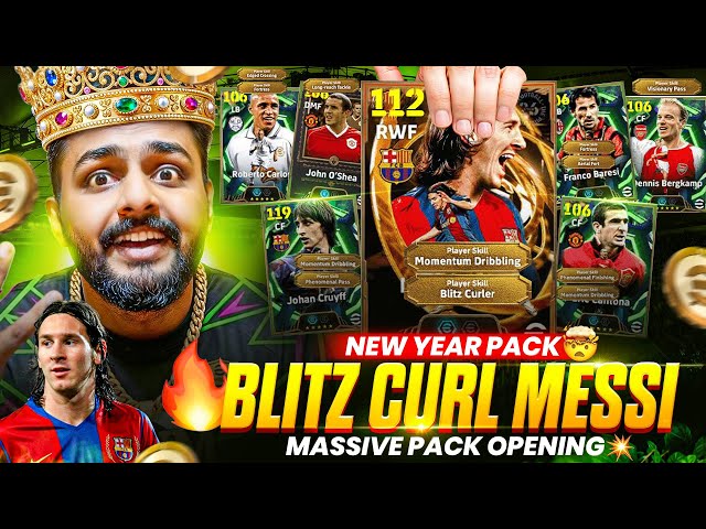 PEAK LUCK - 110 BIG TIME MESSI PACK OPENING🤯 BLITZ CURL + MOMENTUM DRIBBLING😍 NEW YEAR 2026 IS BACK💥