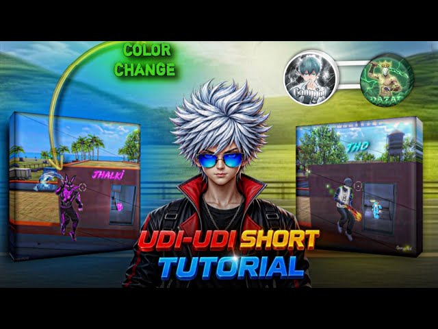 FREE FIRE X UDI UDI Viral Shorts Editing Tutorial 😱 | Like CampJodFF & Dazai | color change tutorial