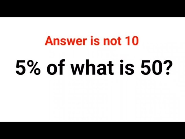 5% of what is 50? The answer is not 10. Ukraine Math Test #math #percentages #ukraine