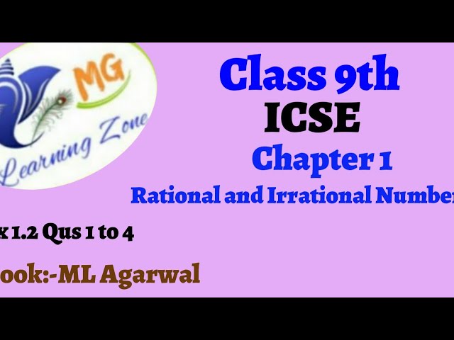 Class 9th ICSE Math Ch 1 Rational and Irrational Numbers Ex 1.2 Qus 1 to 4