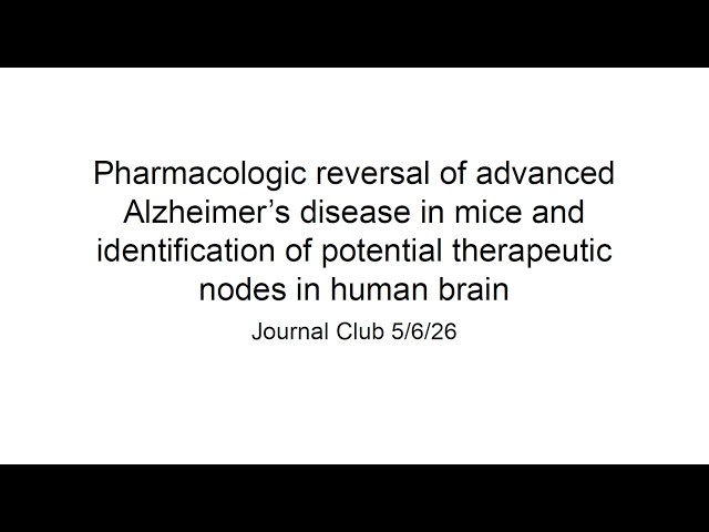 JC - Pharmacologic Reversal of Advanced Alzheimer’s Disease in Mice [...] | Inka