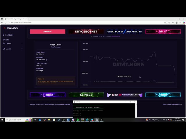 4K | CFN C2/BOTNET VS 500GBPS DSTAT | 500GBPS+ | 2M RPS+