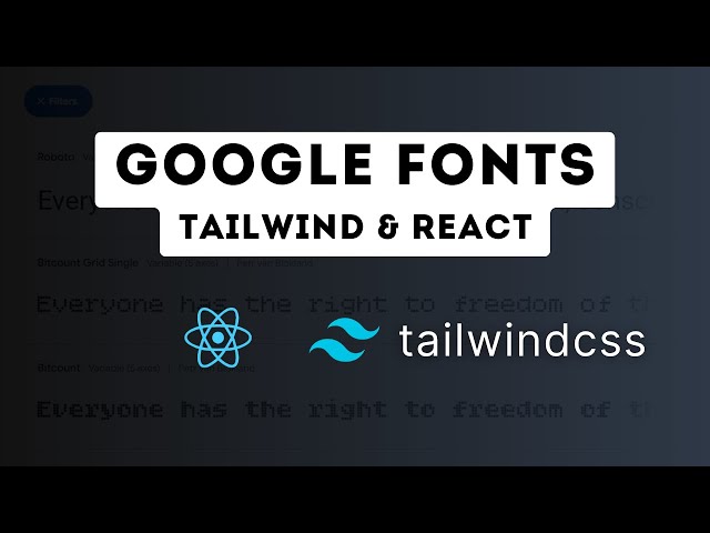 How to use Google Fonts in Tailwind CSS v4 React Vite App