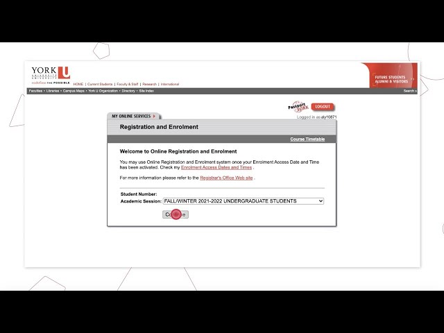 York University Course Enrolment Tutorial
