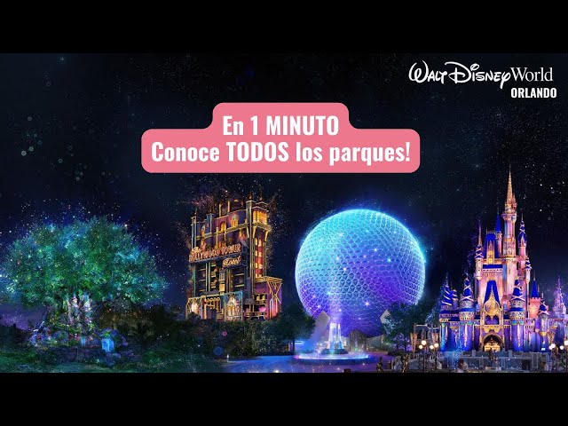 En 1 Minuto Conoce TODOS los Parques de Disney World Orlando | Florida