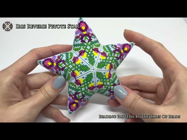 Iris Reverie Beaded Star ⭐ Beading Patterns for Peyote Stars