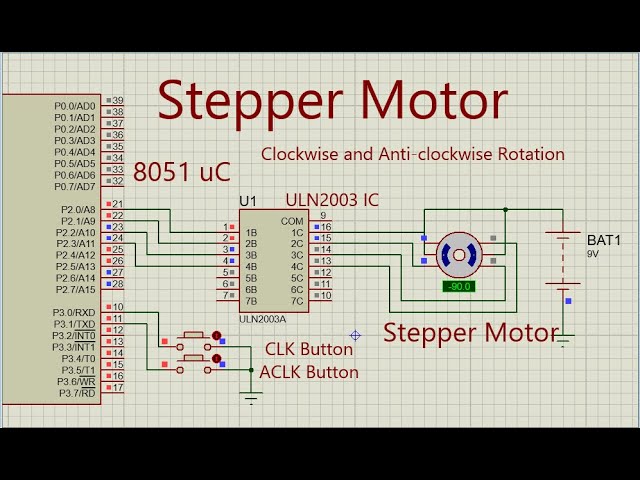 Proteus Simulation: Stepper Motor interface with 8051 Micro-Controller