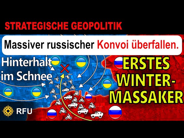 14.12.25: Erster Angriff des Winters endet in Chaos - russische Panzerwracks stecken im Schnee