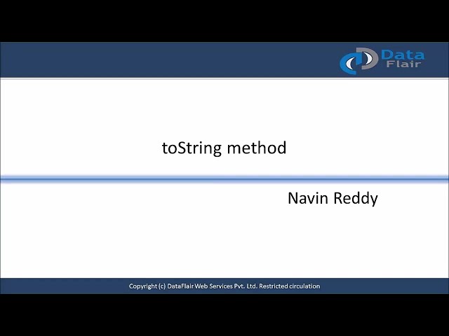 Java toString Method