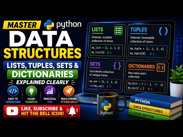 Master Python Data Structures: Lists, Tuples, Sets & Dictionaries Explained Clearly