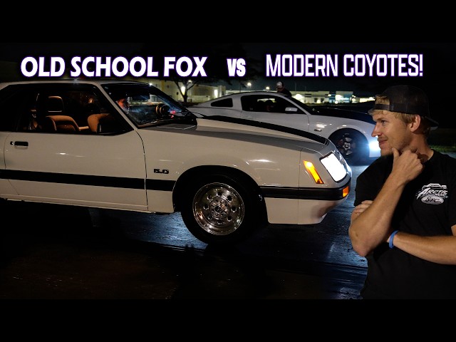Street Racing Old School 5.0 Fox body against Modern Coyote 5.0 Mustangs!