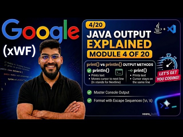 print() vs println() in Java: What’s the Actual Difference? | Java Basics Module 4  🚀