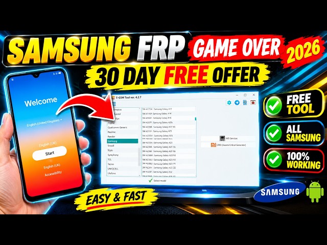 Samsung FRP Bypass 2026 | Latest Method | Samsung FRP Bypass Tool 2026
