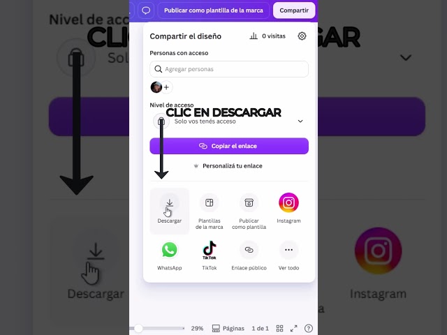 Cómo descargar un diseño en Canva paso a paso #Canva #TutorialCanva #CanvaTips #Shorts