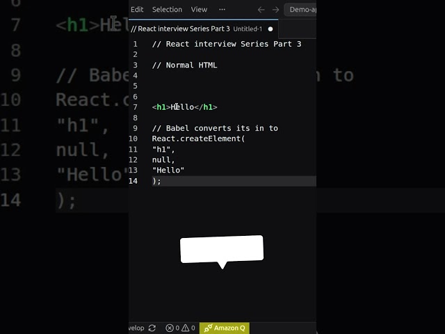 What Does JSX Compile Into? | React Interview Part 3 #react #reactjs #javascript #jsx #shorts #tech