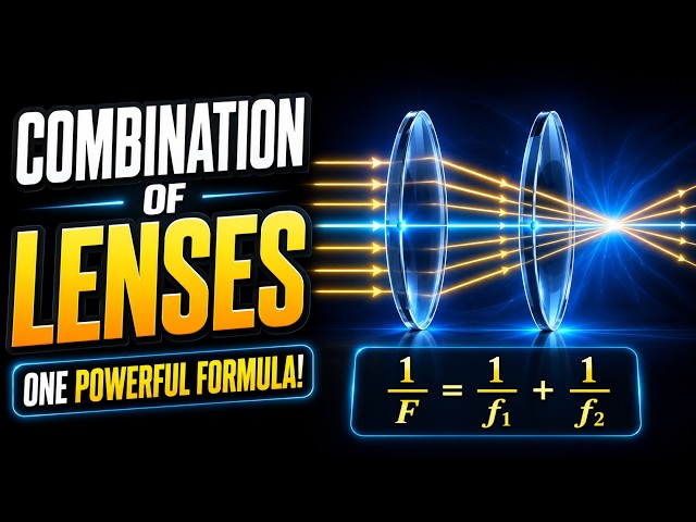 Combination of Lenses Made Easy 🔥 | Equivalent Focal Length & Power | JEE & NEET Physics