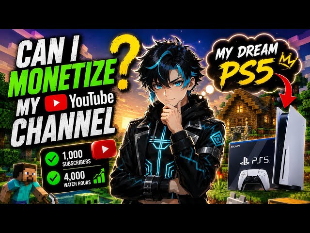 Can I Monetize My YouTube Channel & Buy My Dream PS5? 🎮 (Starting From 0 Subscribers)