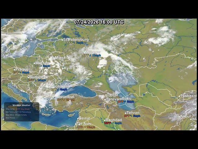 Global 24 Hour Satellite Weather | July 24, 2026