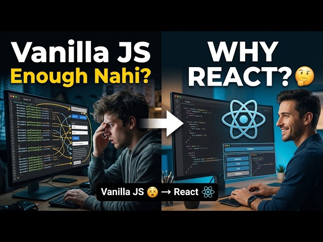 Why React? Vanilla JavaScript Se React Tak | React JS Explained | Urdu|Hindi