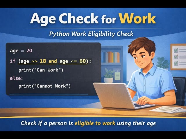 Python Program to Check Work Eligibility by Age