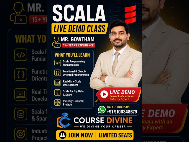 Scala Demo Class | Scala Version, Java & PATH Setup | Mr. Gowtham | 15+ Years Experience