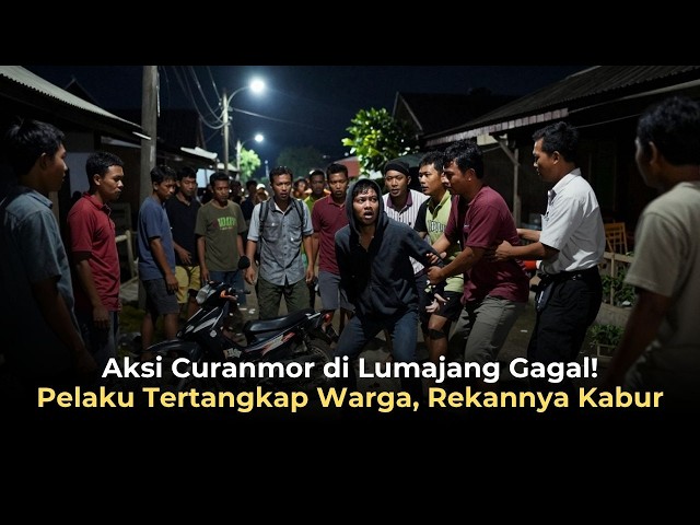 Aksi Curanmor di Lumajang Gagal! Pelaku Tertangkap Warga, Rekannya Kabur