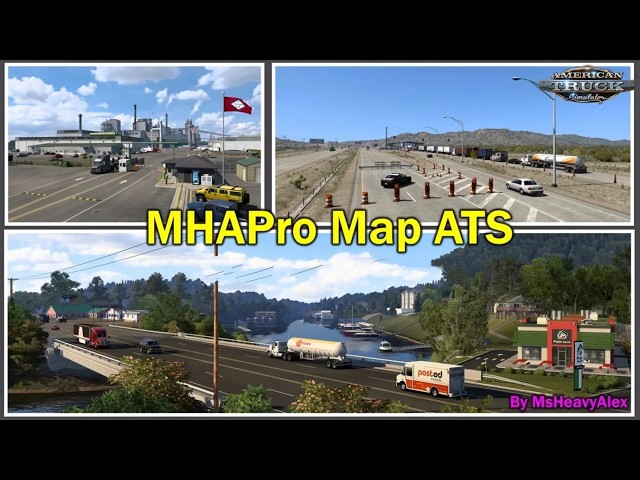 American Truck Simulator (1.58) "Best Map" MHAPro Map [1.58] New Version + DLC's & Mods