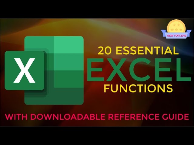 20 Essential Excel Functions with Downloadable Reference Guide