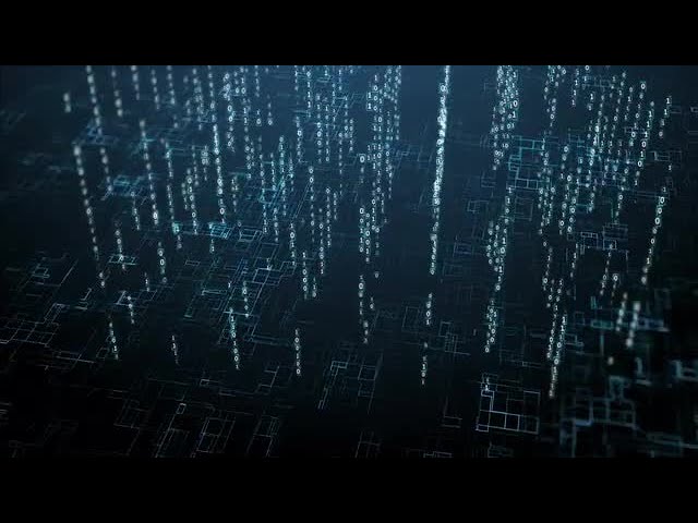 Digital Binary Code Structure Background Stock Motion Graphics