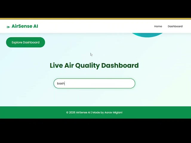 AirSense AI 🌫 | Real-Time Air Quality Monitoring Website for India | IEEE SmartAIthon 2026