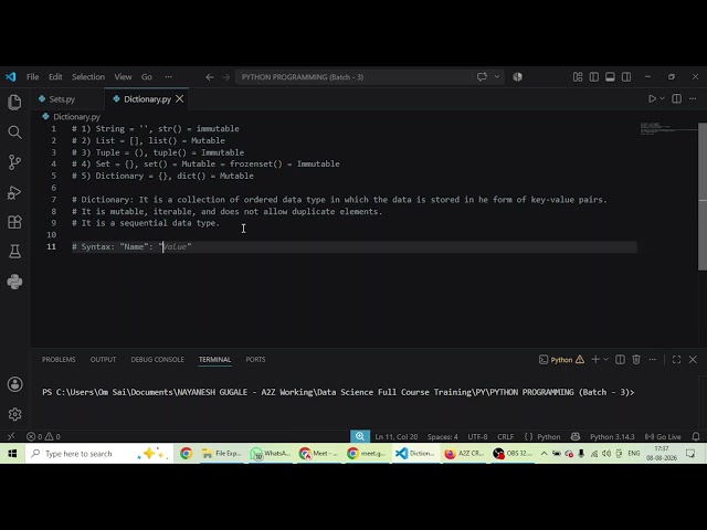 Dictionary in Python Part - 1