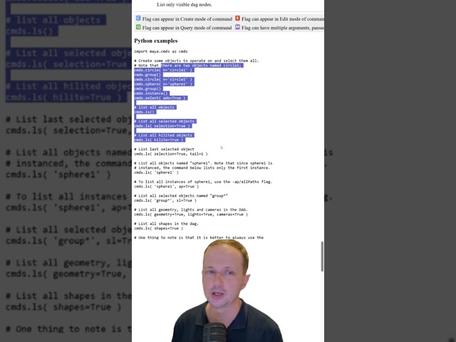 Autodesk Maya has the best while 3ds Max has the worst Python documentation