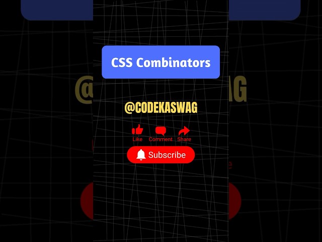 CSS Combinators Explained | Descendant, Child, Adjacent & Sibling Selectors #codekaswage #css