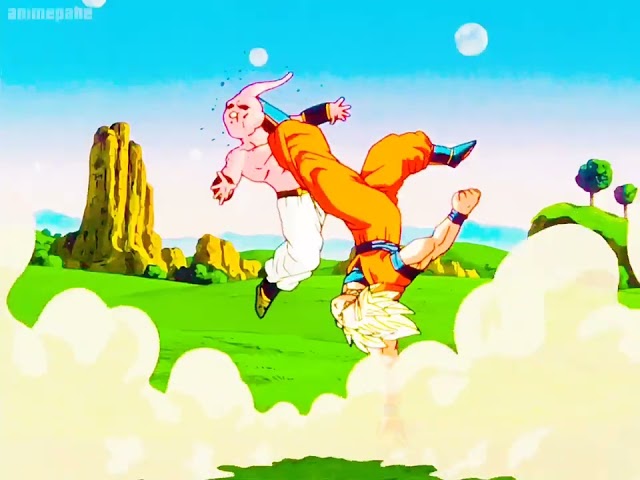 SSJ2 Goku vs Kid Buu (Part 1 Funimation Dub)