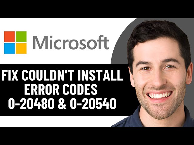 HOW TO FIX MICROSOFT OFFICE COULD'NT INSTALL ERROR | ERROR CODES 0-20480 & 0-20540