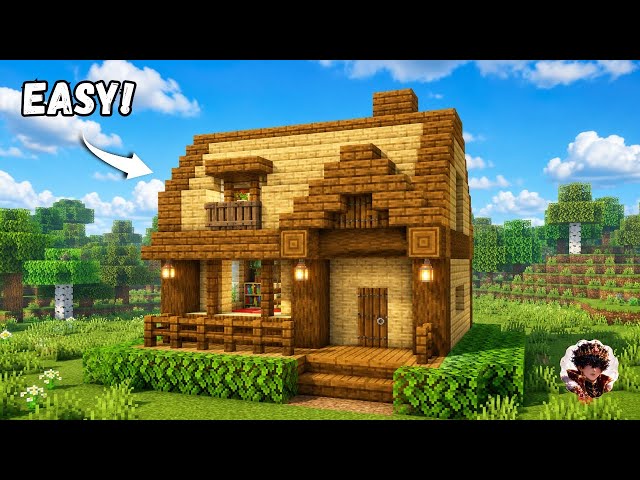 🏡 Minecraft: How to Build a Cute Wooden Survival House | Easy & Cozy House Tutorial