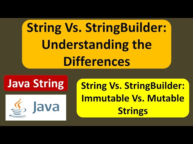 String Vs. StringBuilder | Java Tutorial