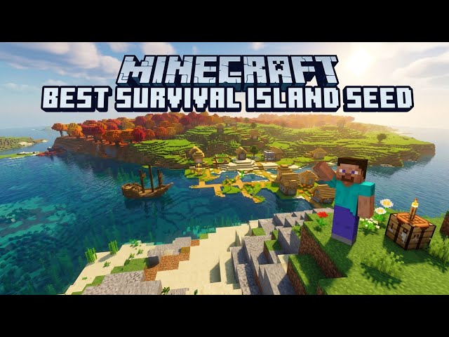 PERFECT Survival Island Village Seed! With Dappled Forest [Minecraft Java]