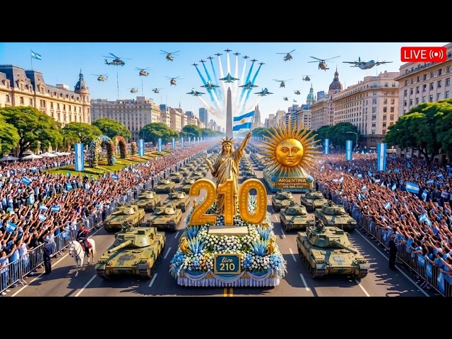 🔴 EN DIRECTO: Día de la Independencia de Argentina 2026 🇦🇷 | Gran desfile militar del 210.º aniversa
