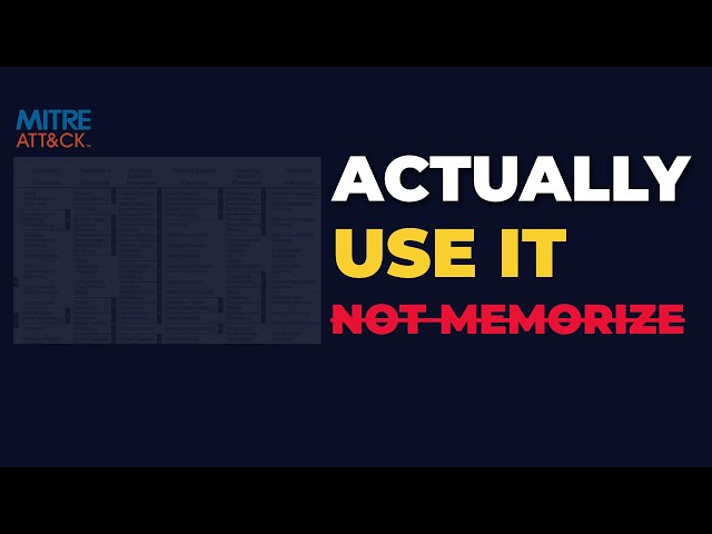How to Actually Use MITRE ATT&CK as a Beginner (Not Just Memorize It)