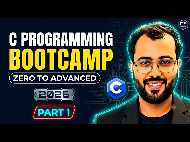 C Programming Bootcamp 2026 | Part 1 | Introduction to C, Variables, Data Types & Operators | Hindi